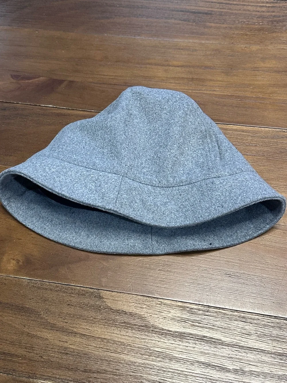 Lands’‎ End Women’s Cashtouch Cloche Bucket Hat Heather Gray L/XL Fleece Lined